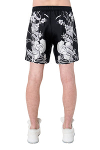 FLORAL DRAWSTRING SHORT