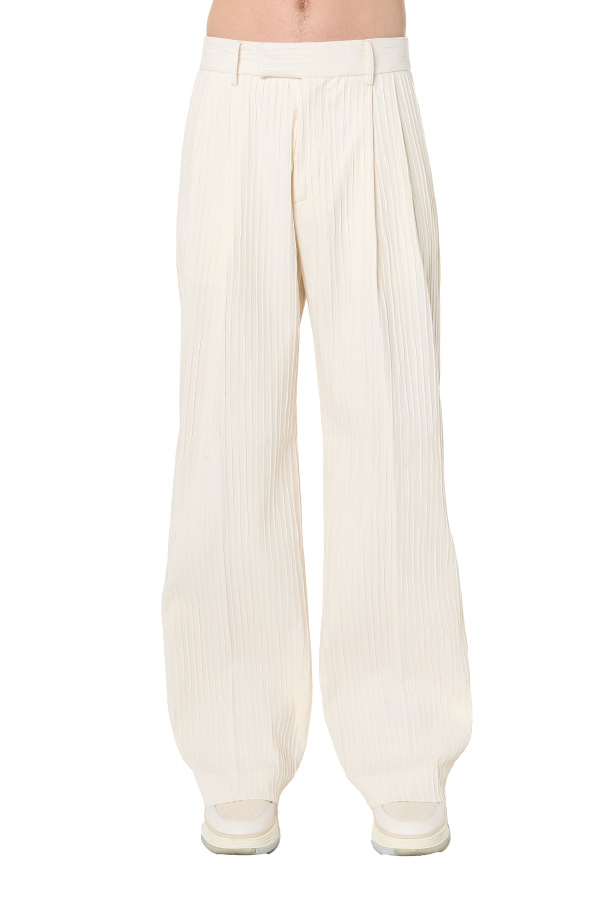 RIBBED DOUBLE PLEAT PANT