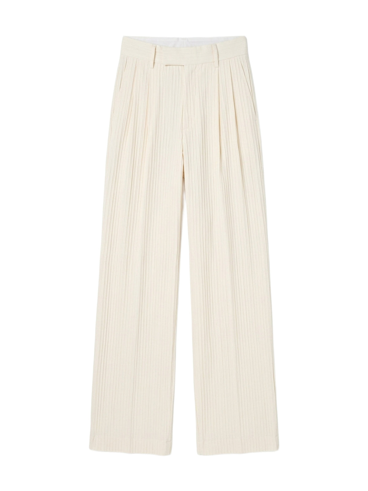 RIBBED DOUBLE PLEAT PANT