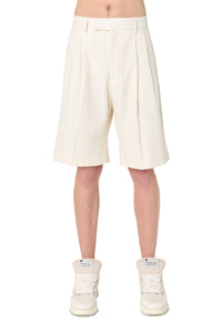 RIBBED DOUBLE PLEAT SHORT