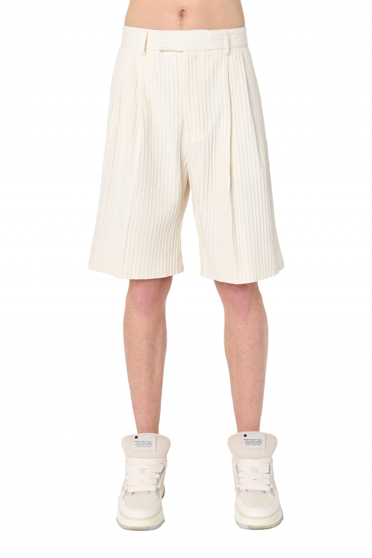 RIBBED DOUBLE PLEAT SHORT