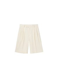 RIBBED DOUBLE PLEAT SHORT