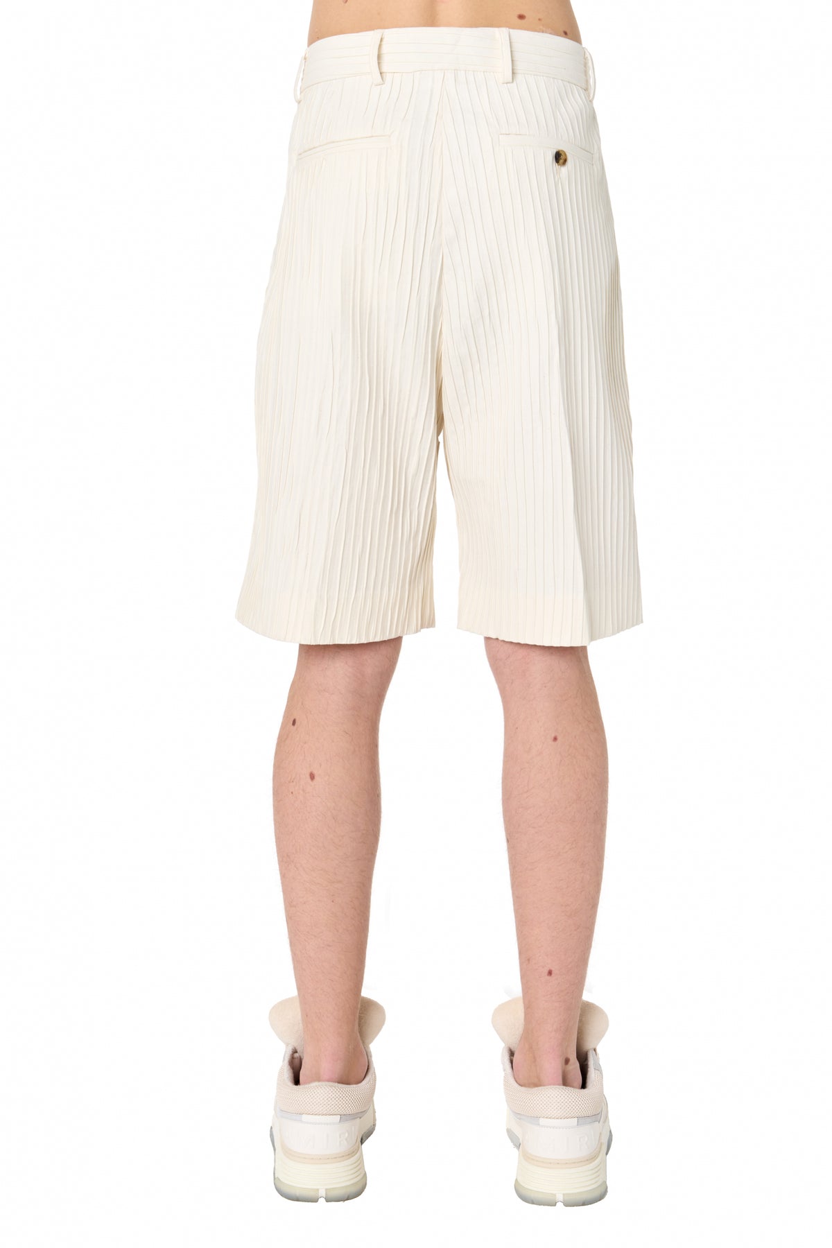 RIBBED DOUBLE PLEAT SHORT