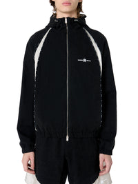 SATIN/DENIM TRACK JACKET