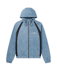 SATIN/DENIM TRACK JACKET