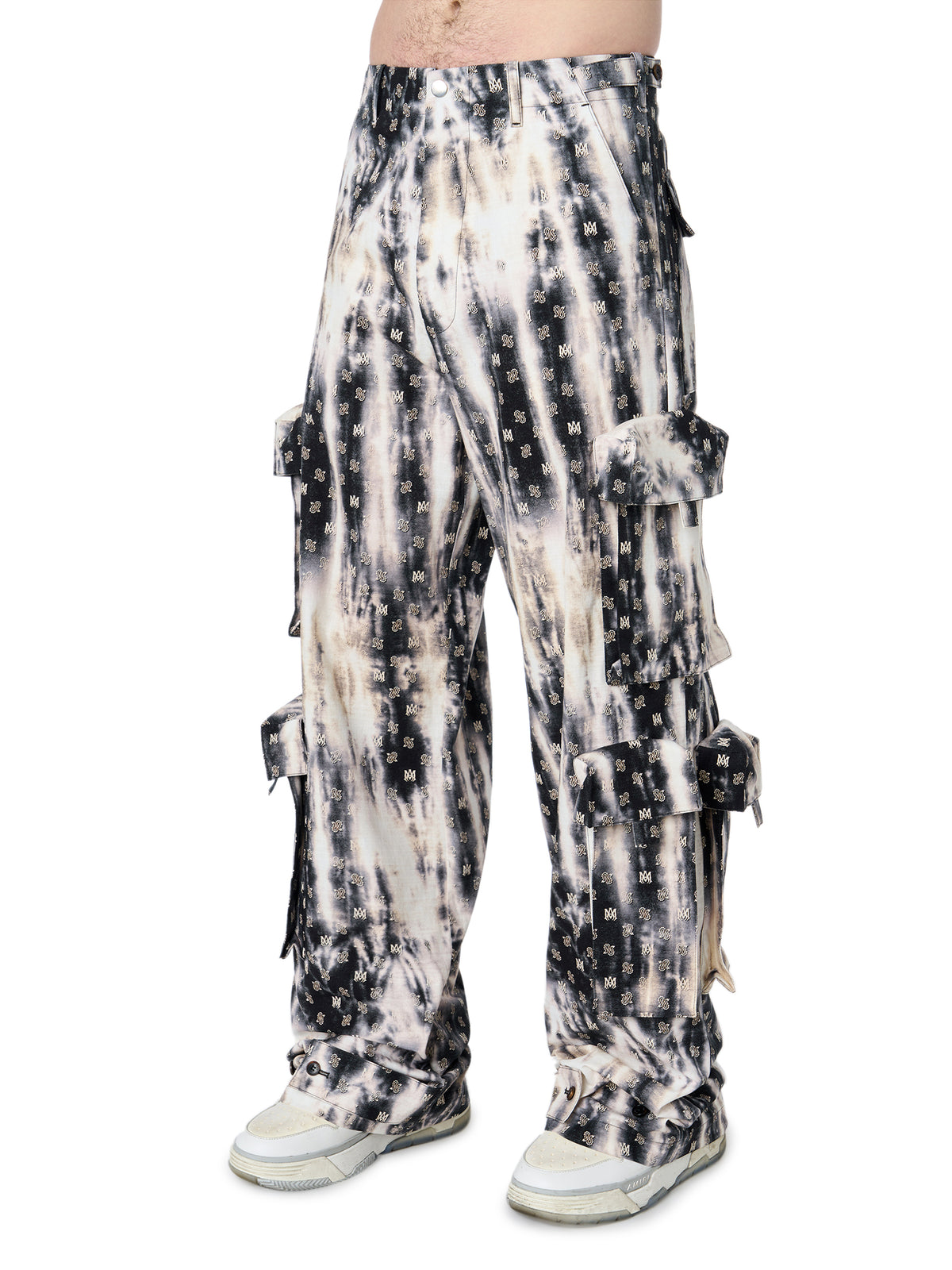 BLEACHED MA PAISLEY UTIL PANT