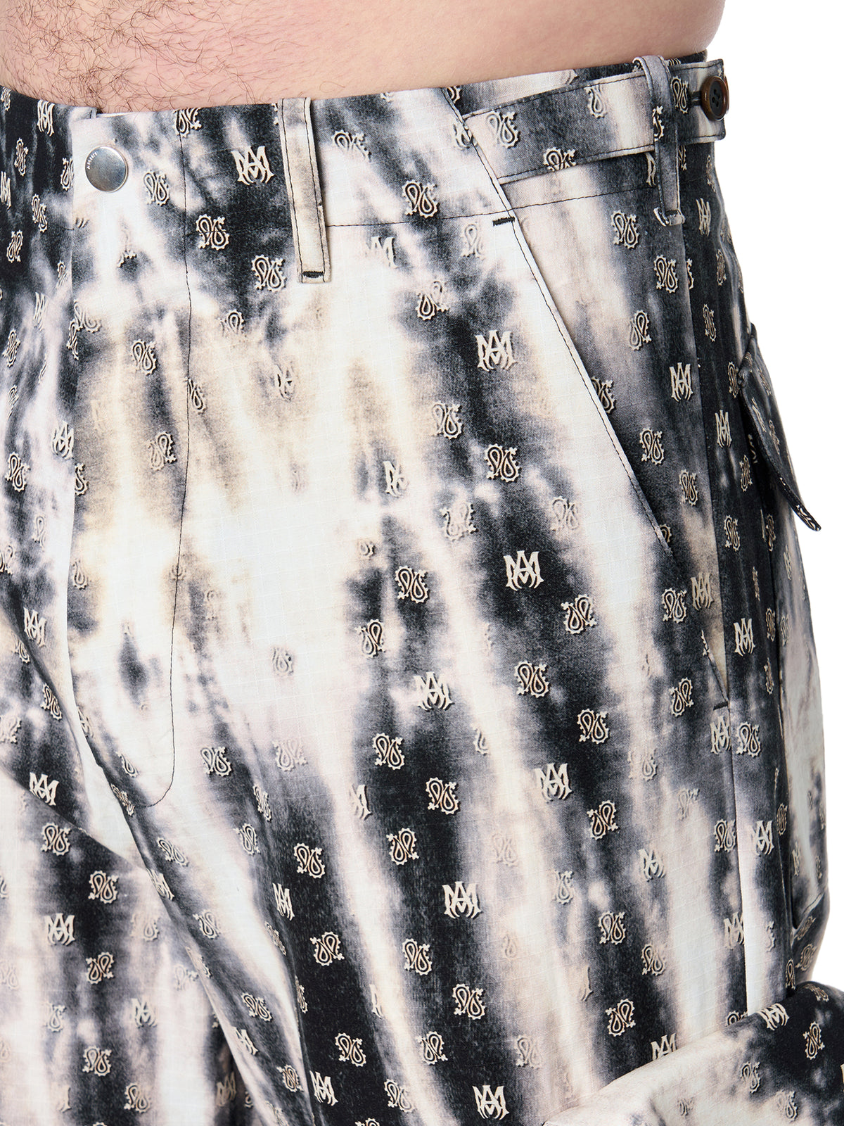 BLEACHED MA PAISLEY UTIL PANT