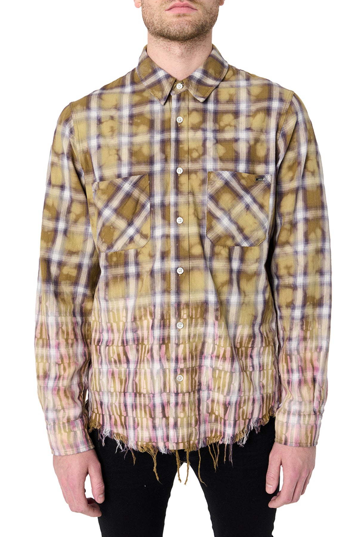 BLEACH AMIRI LOGO FLANNEL