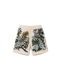 EMBRODIERED FLORAL SHORT