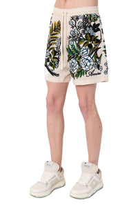 EMBRODIERED FLORAL SHORT