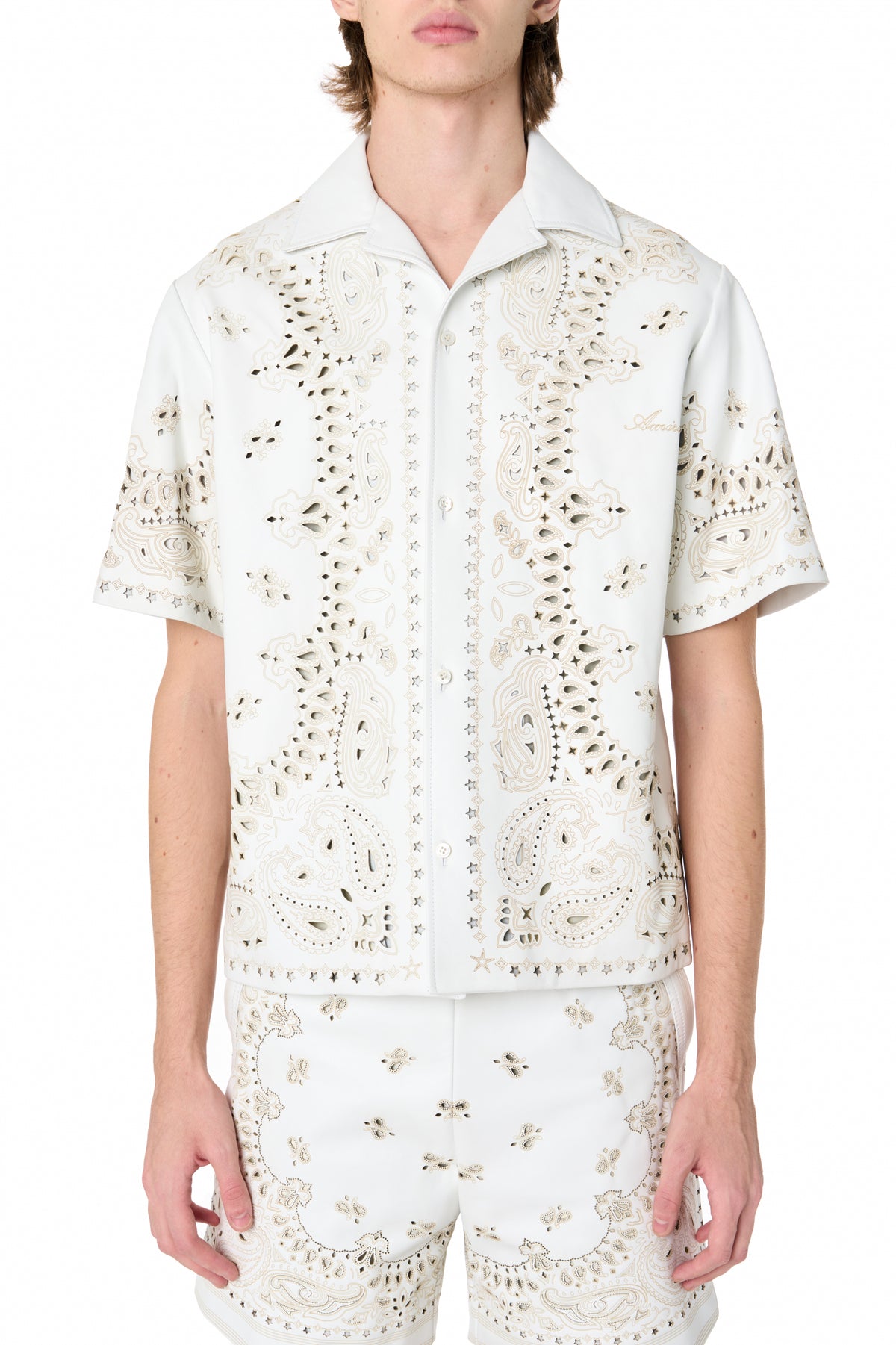 LEATHER BANDANA SHIRT