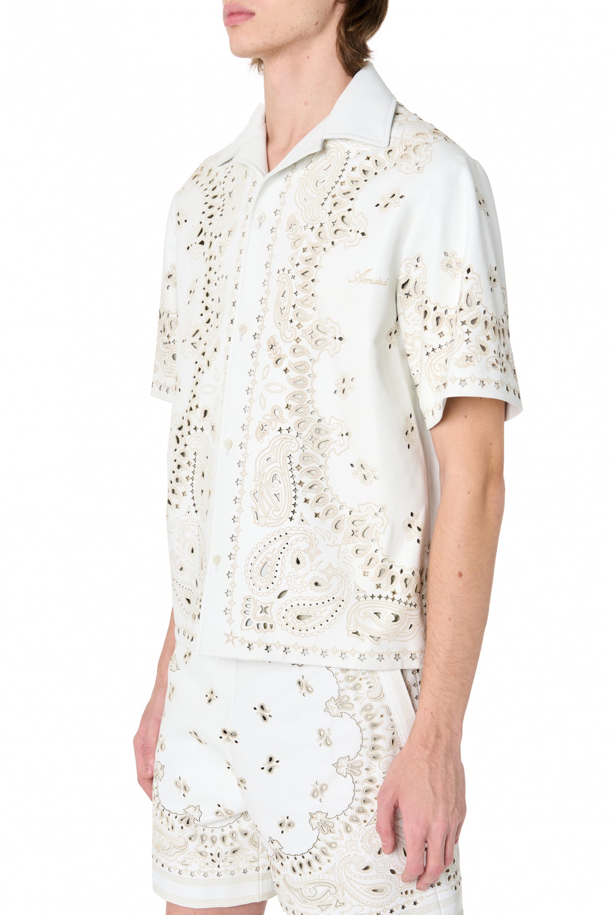 LEATHER BANDANA SHIRT