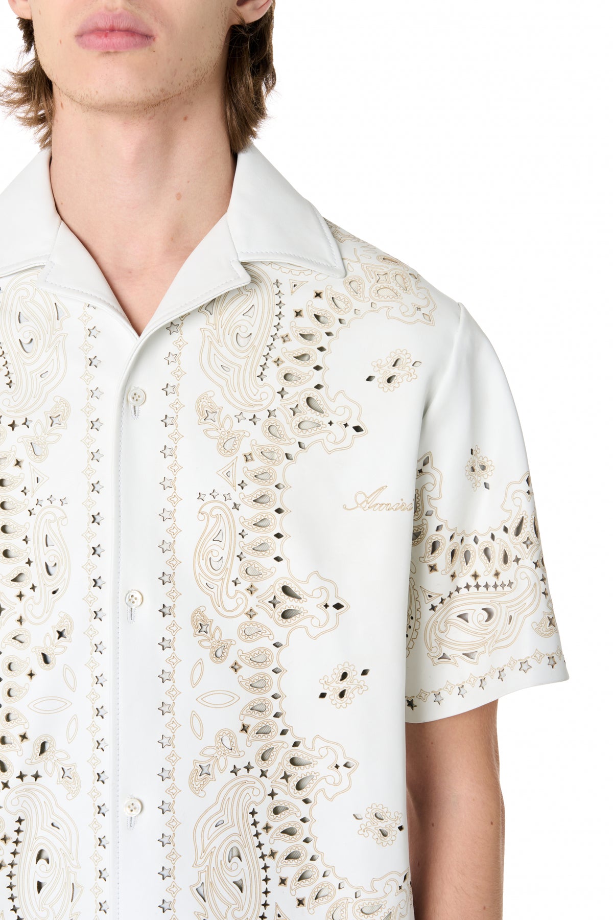 LEATHER BANDANA SHIRT