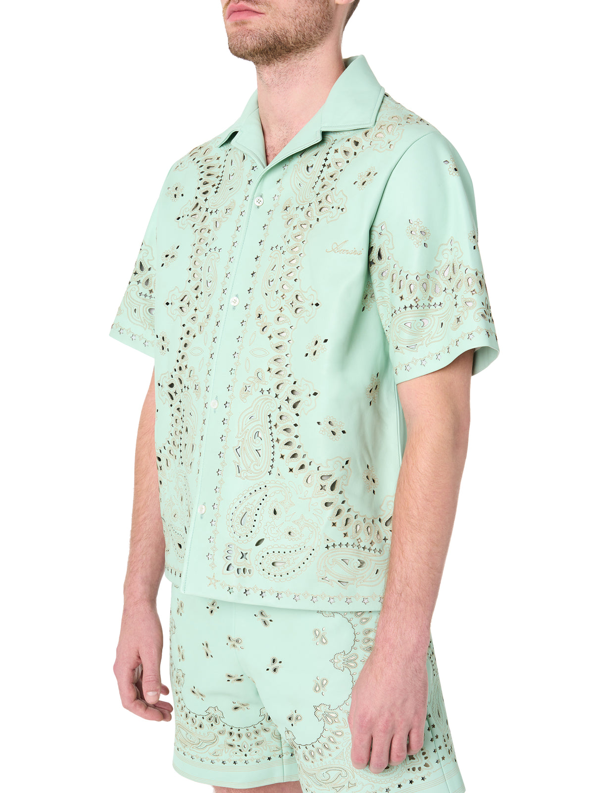 LEATHER BANDANA SHIRT