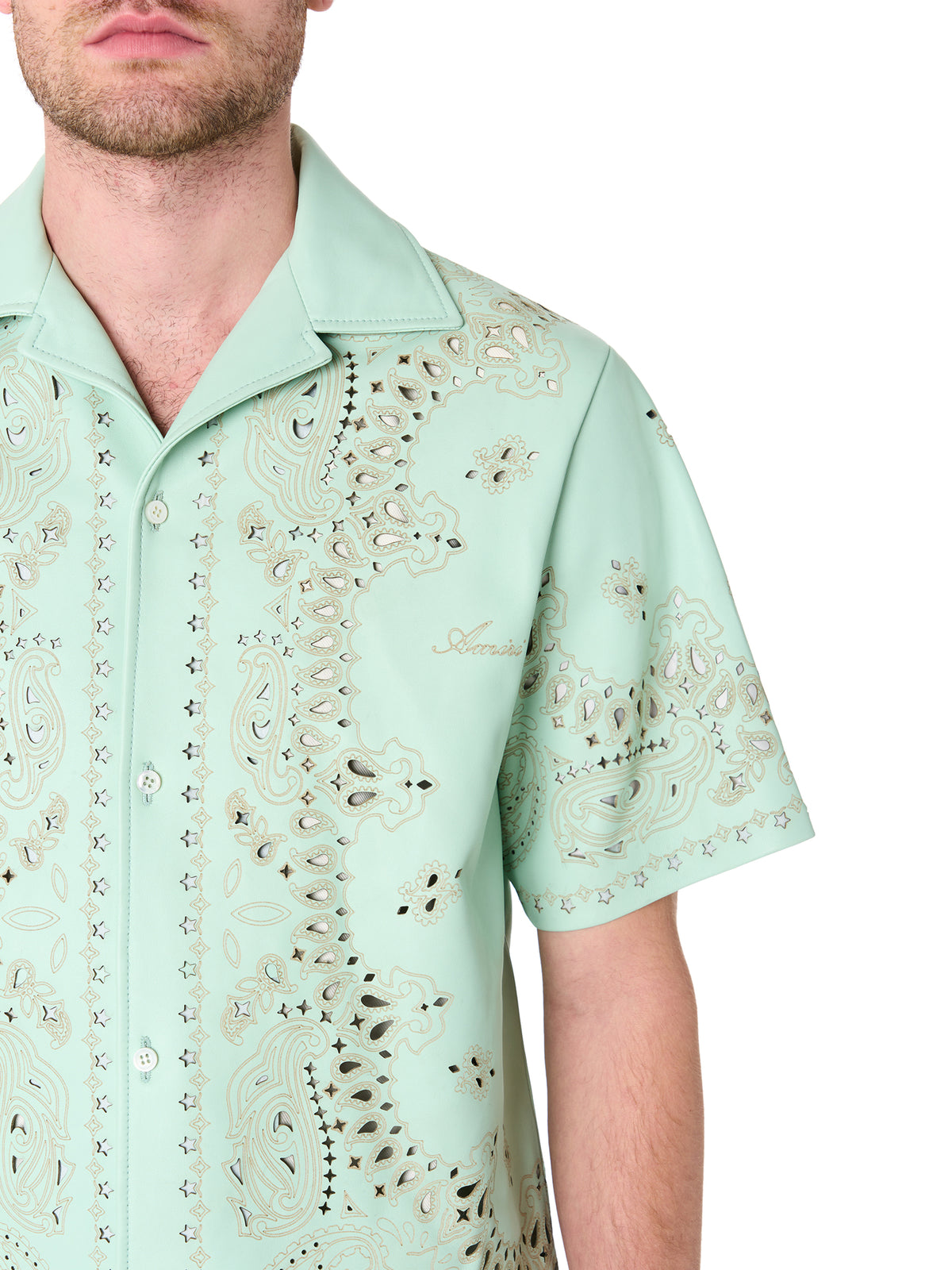 LEATHER BANDANA SHIRT