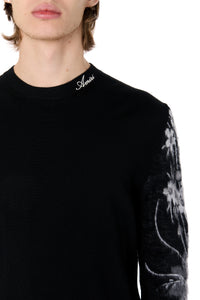 AMIRI FLORAL ARM PRINT CREW