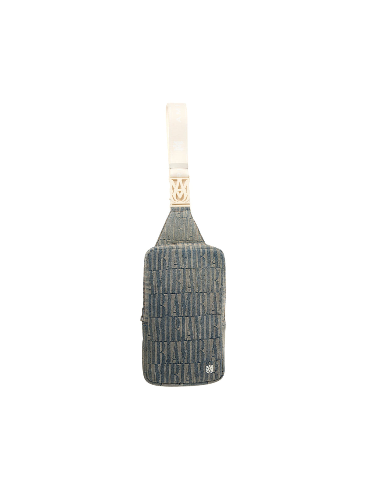 AMIRI JACQUARD DENIM SLING BAG
