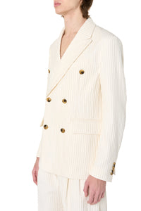VERTICAL PLEATED DB BLAZER