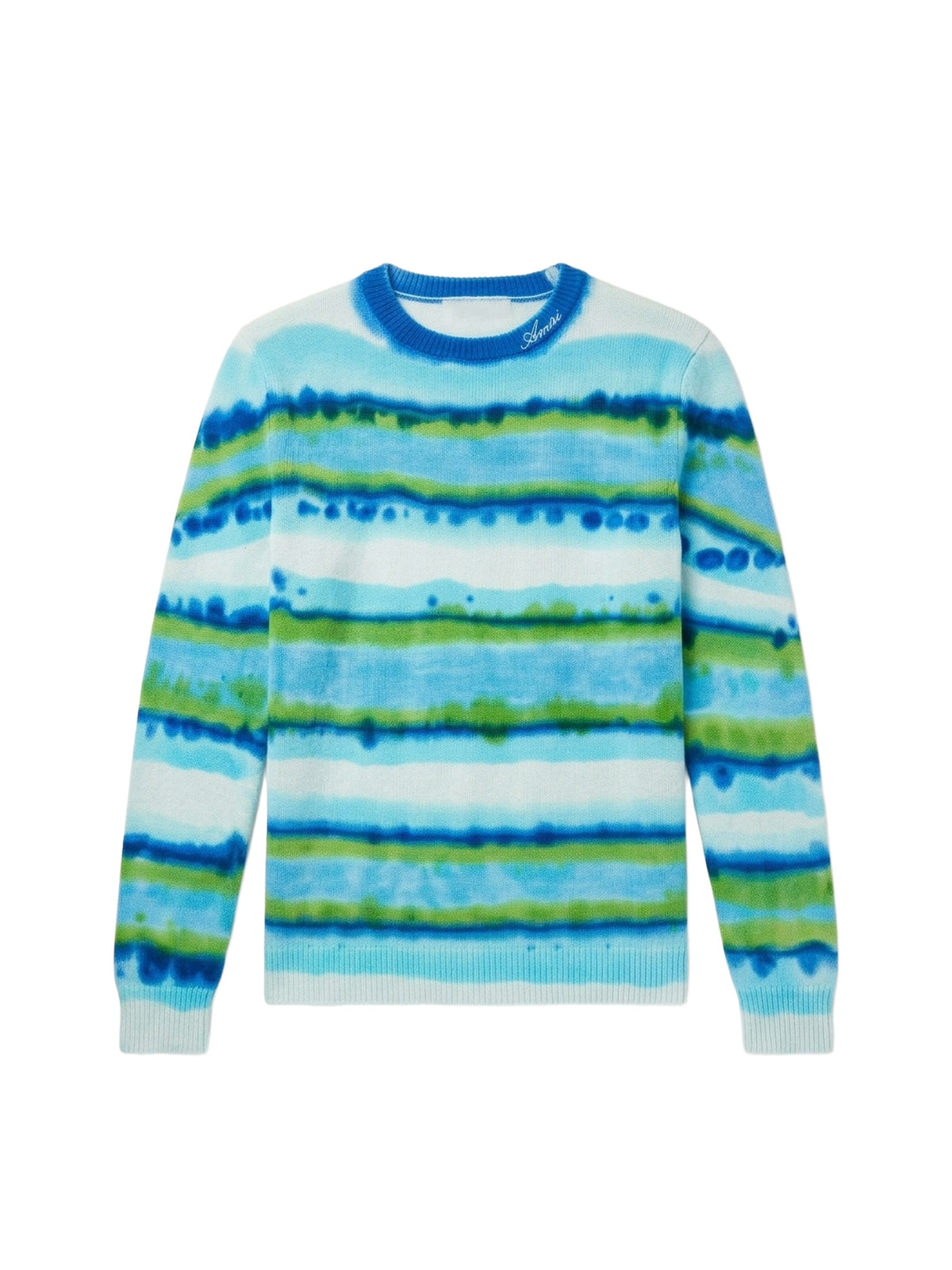 HORIZONTAL TIE DYE STRIPE CREW