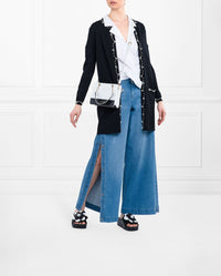 Cardigan Prima orné de perles - Black