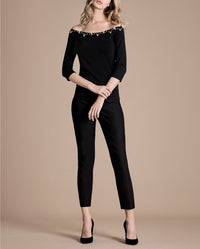 Pull Primera orné de perles - Black