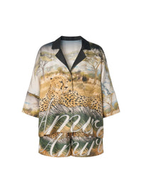 CHEETAH S/S SILK SHIRT
