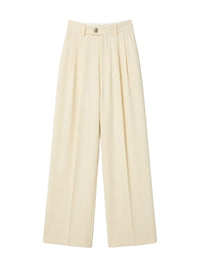 WIDE LEG DOUBLE PLEATED PANT