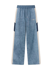 MA CHAMBRAY TRACK PANTS