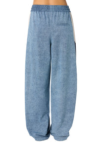 MA CHAMBRAY TRACK PANTS