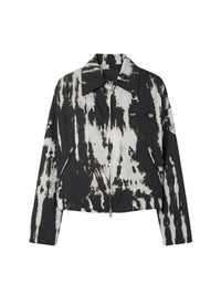 TIE DYE NYLON ZIPPERED JACKET