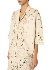 LEATHER BANDANA SHIRT