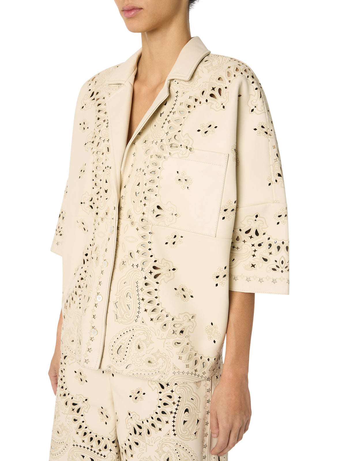LEATHER BANDANA SHIRT