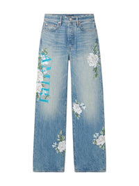 AMIRI FLORAL WIDE LEG JEAN