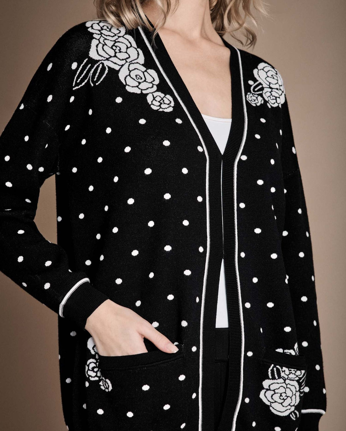Cardigan Vilota - Black & White