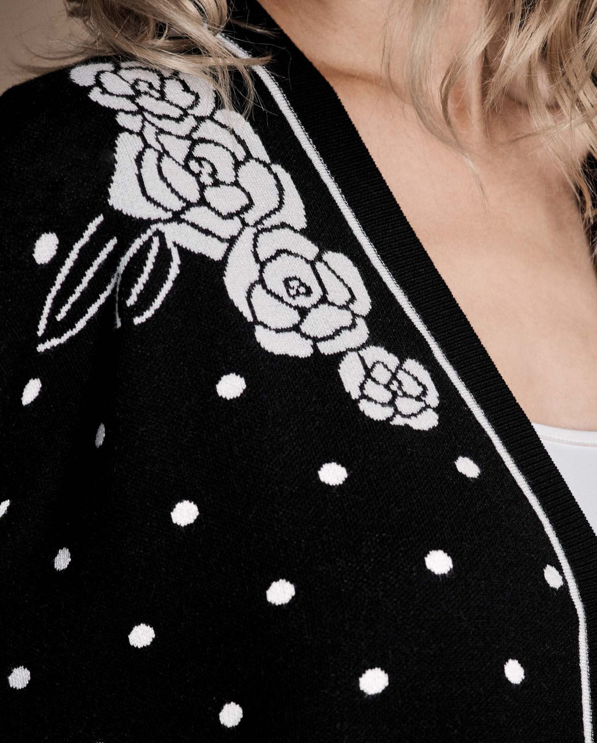 Cardigan Vilota - Black & White