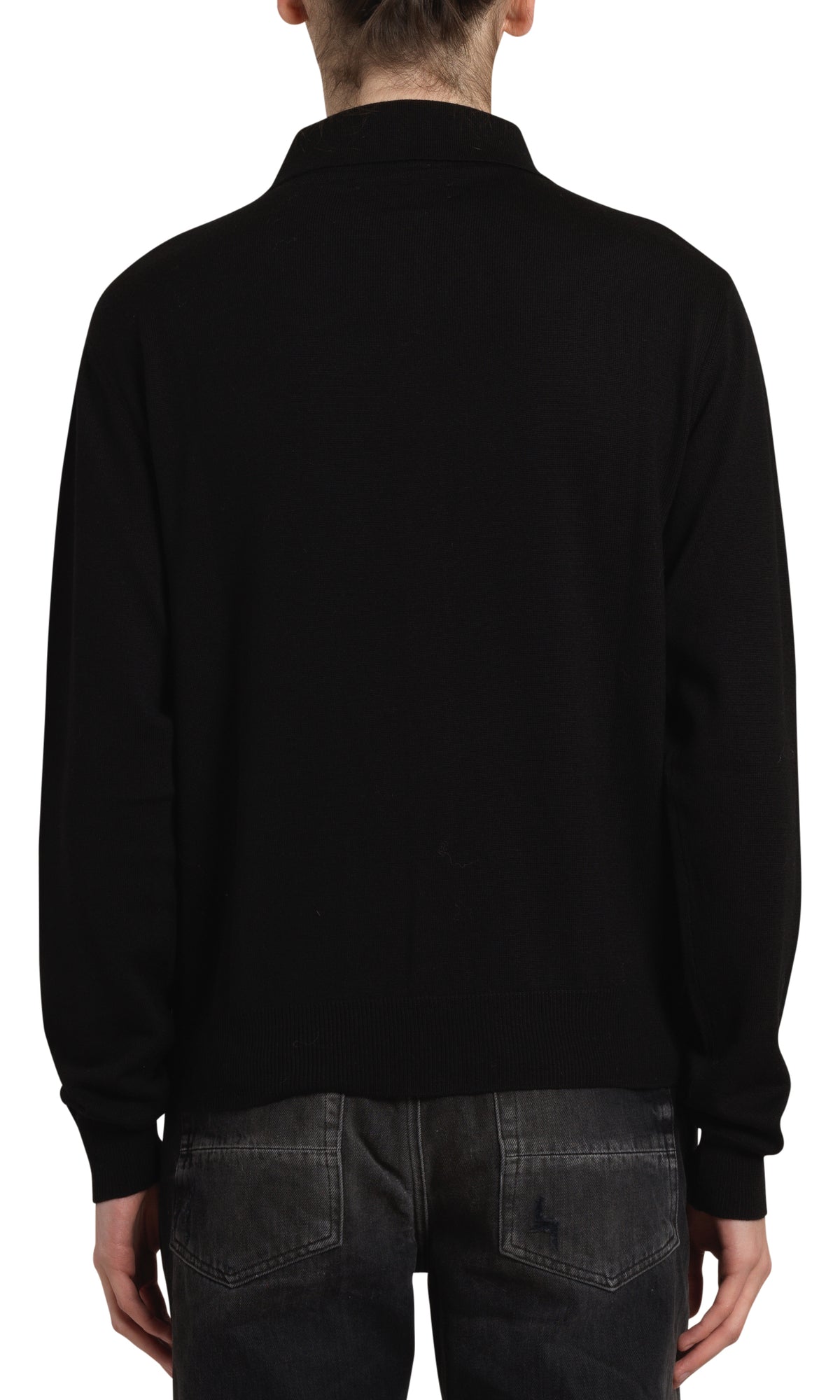 CRYSTAL CABLE KNIT L/S POLO