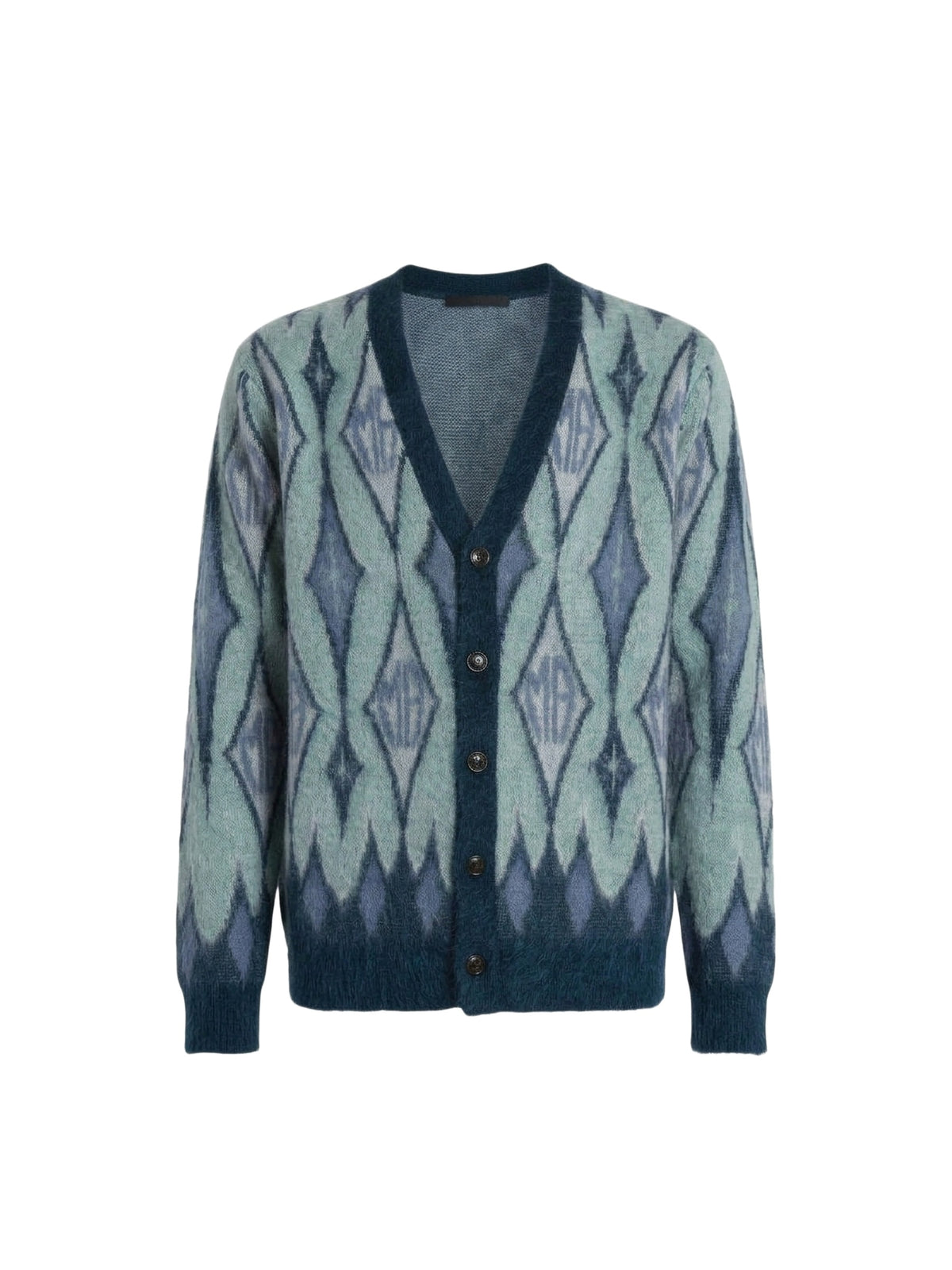 ARGYLE MOHAIR CARDIGAN