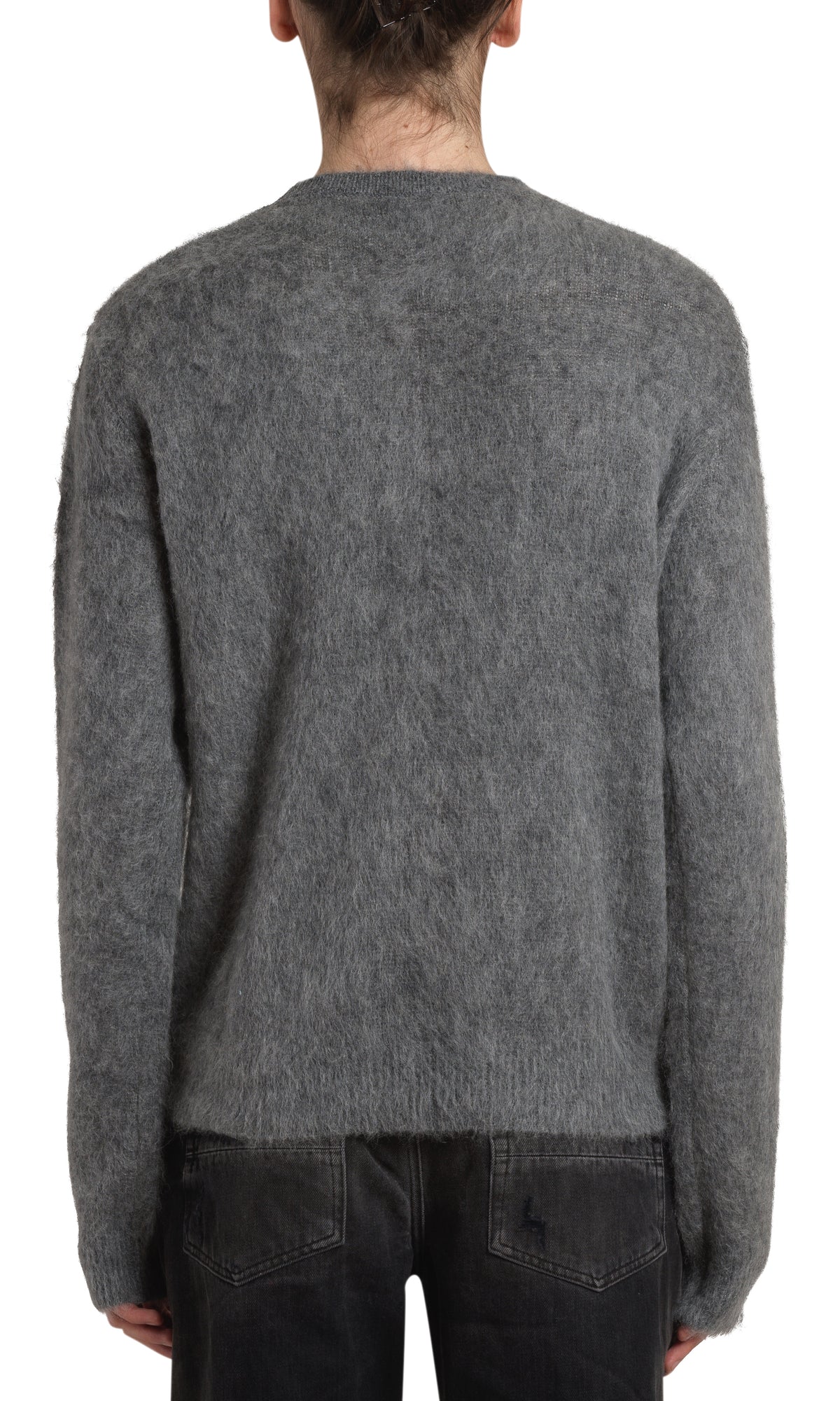 BRUSHED MOHAIR MA LOGO CREW