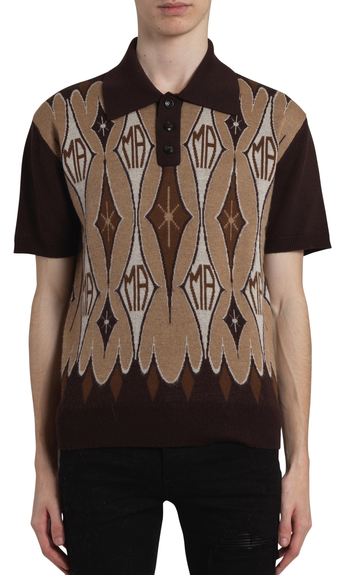 ARGYLE JACQUARD S/S POLO