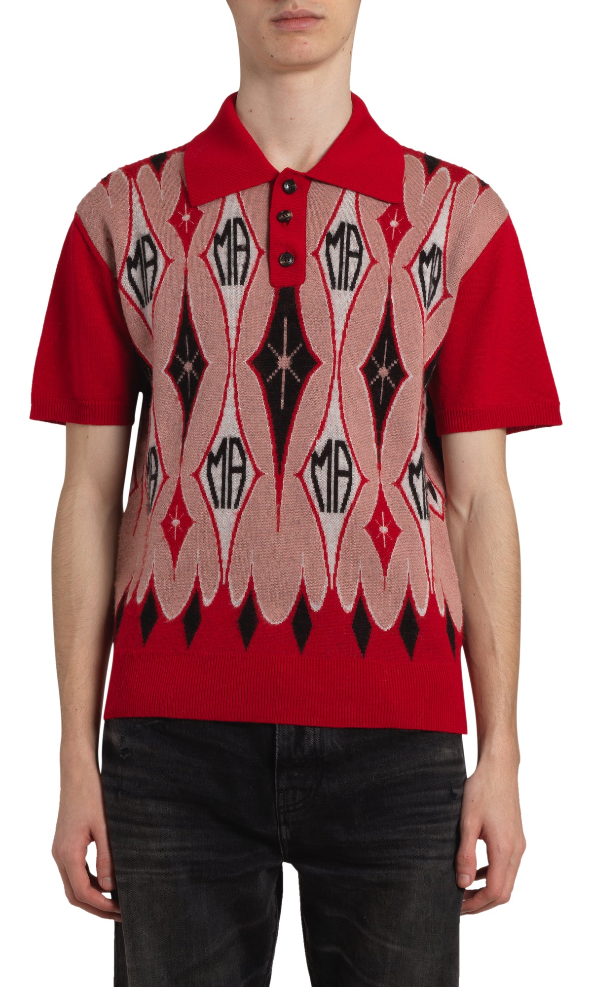 ARGYLE JACQUARD S/S POLO