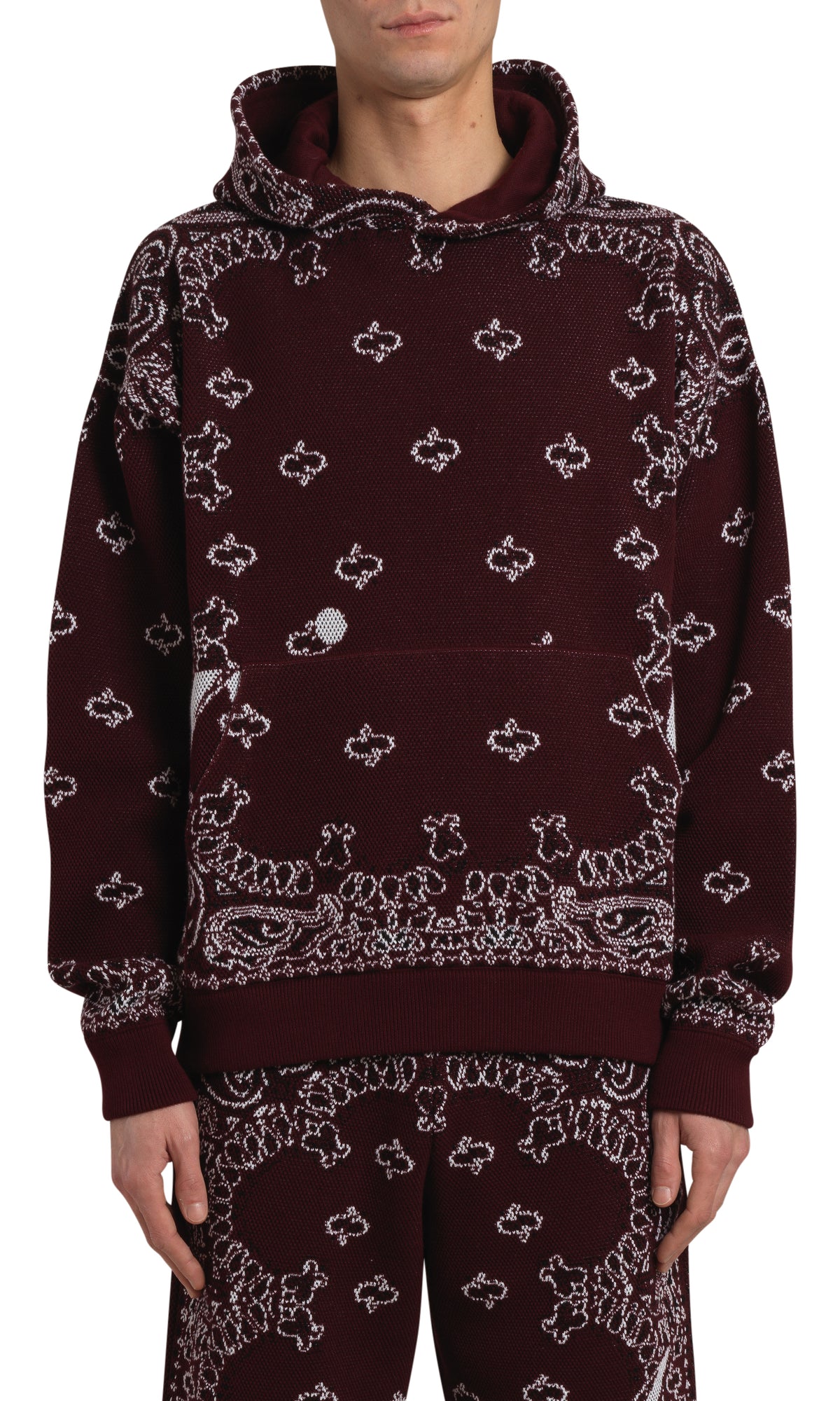 BANDANA KNIT HOODIE