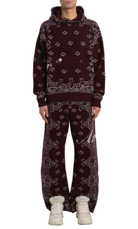 BANDANA KNIT HOODIE
