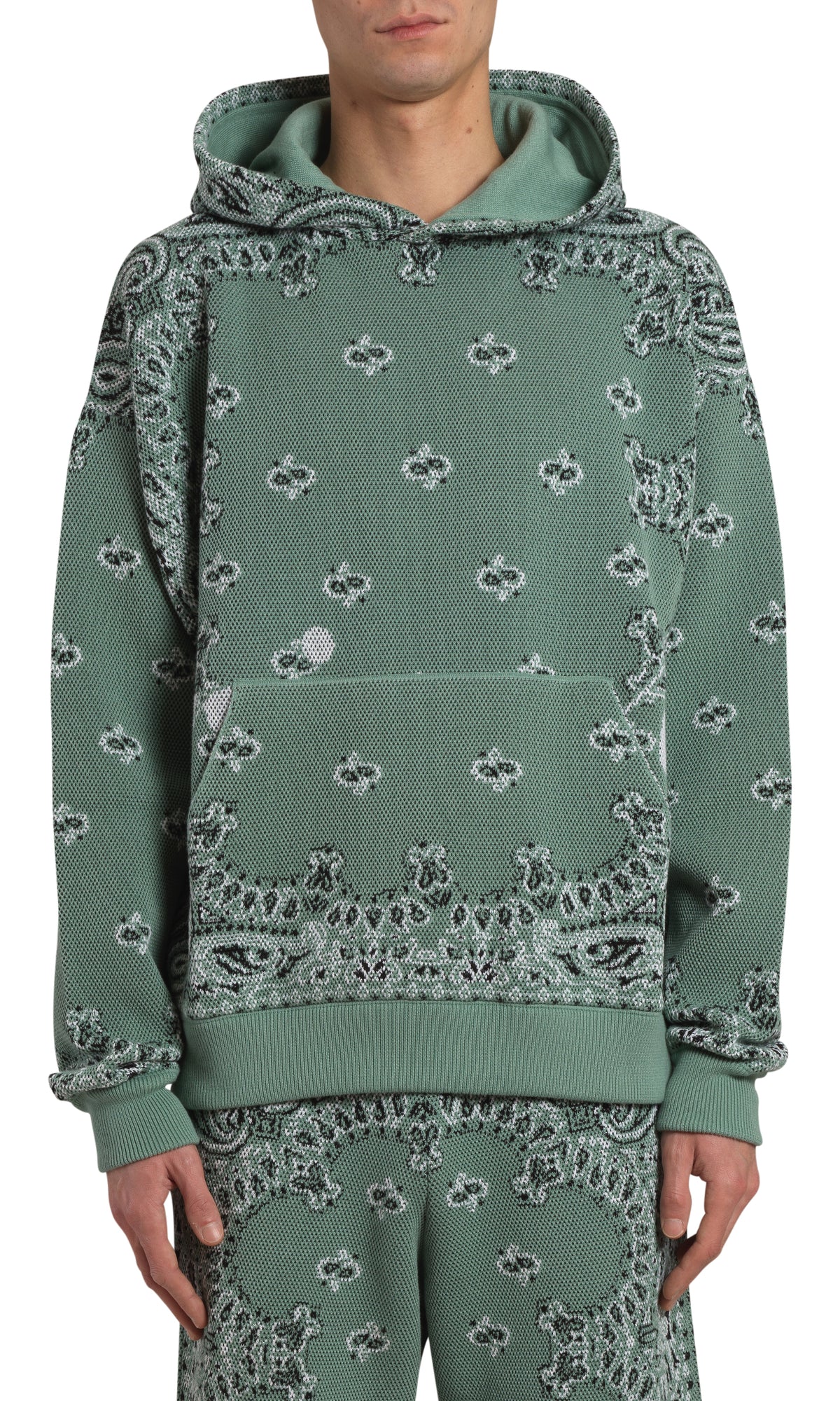 BANDANA KNIT HOODIE