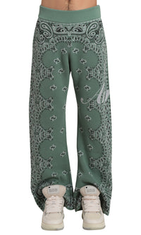 BANDANA KNIT KICK FLARE PANT