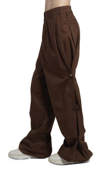 SIDE PLEAT SNAP PANT