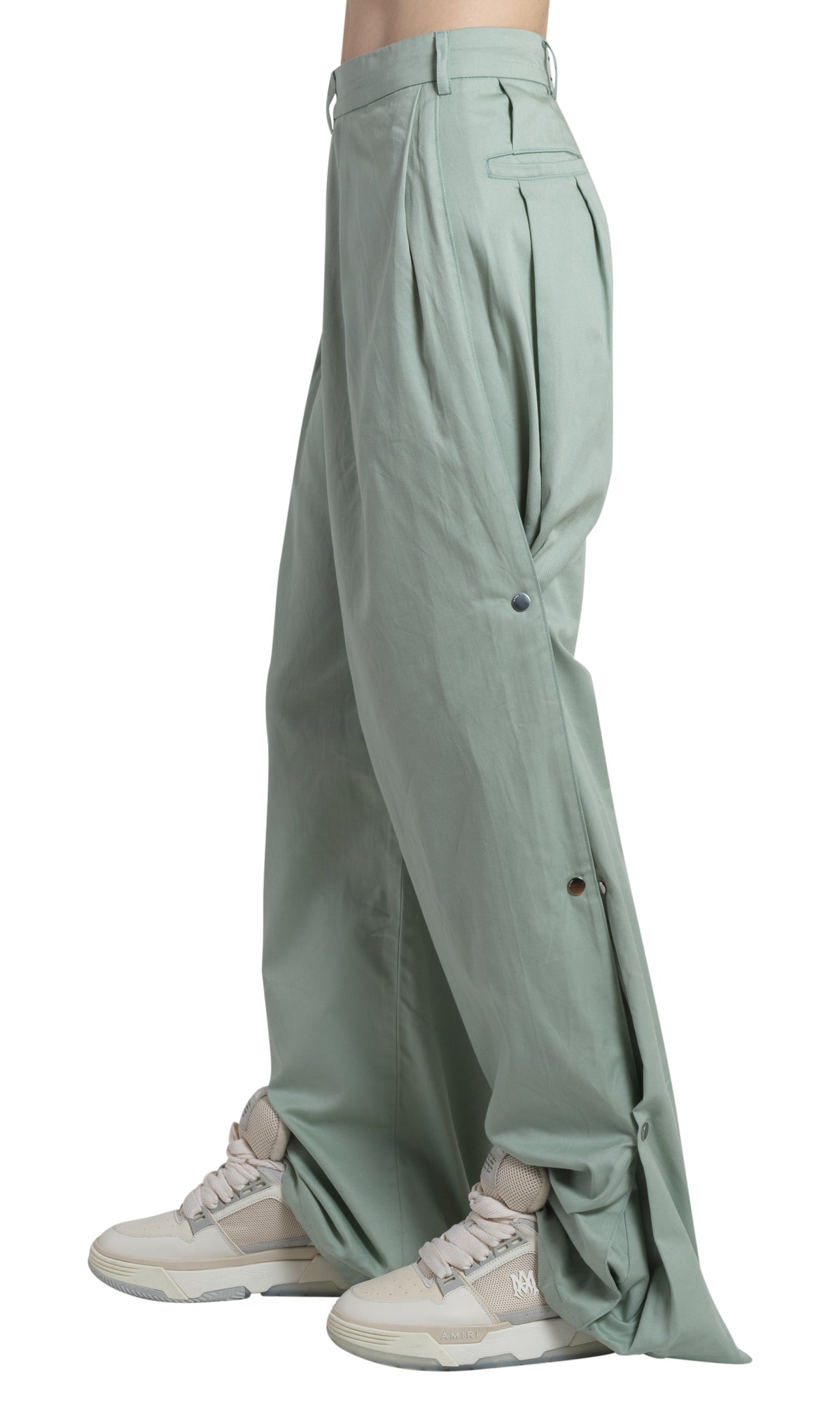 SIDE PLEAT SNAP PANT