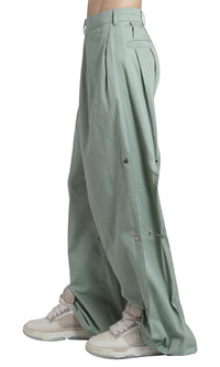 SIDE PLEAT SNAP PANT