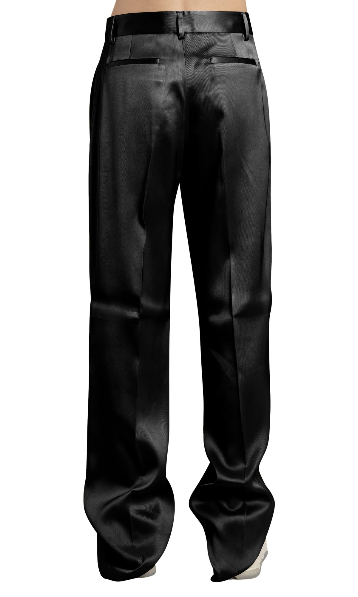 DOUBLE PLEAT SHINY TROUSER