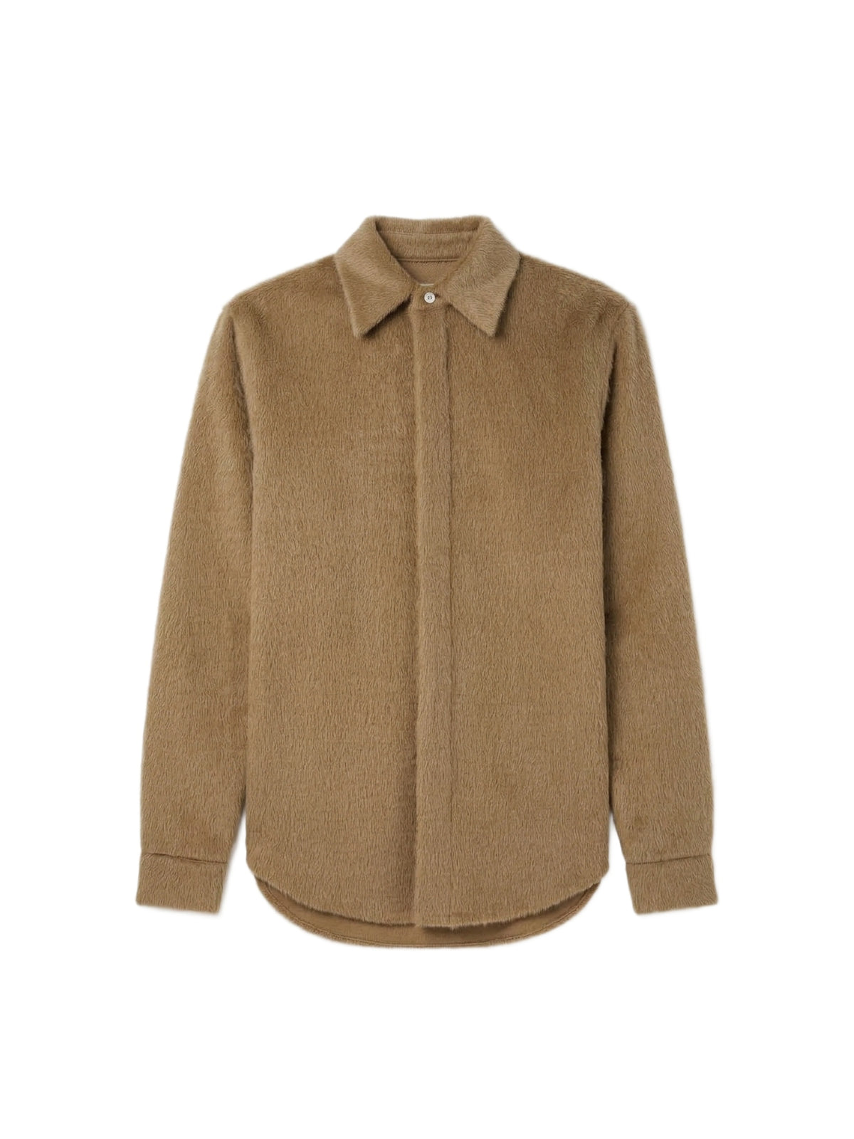 BRUSHED WOOL DRESS SHIRT