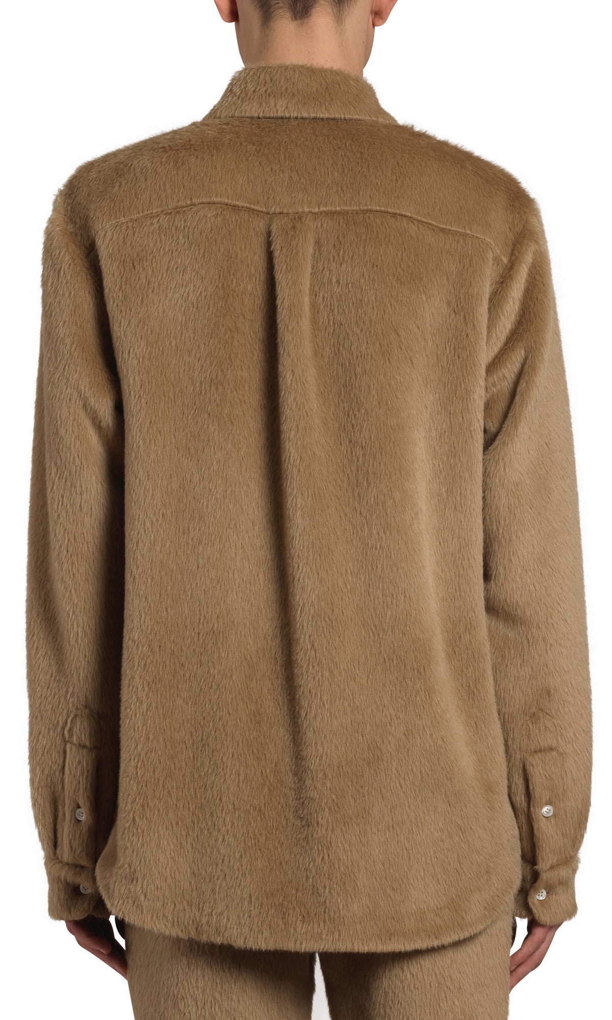 BRUSHED WOOL DRESS SHIRT